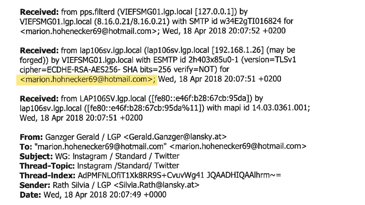 Wie gut gefälscht waren die E-Mails, die den Anwälten von Karl-Heinz Grasser vorgelegt wurden?